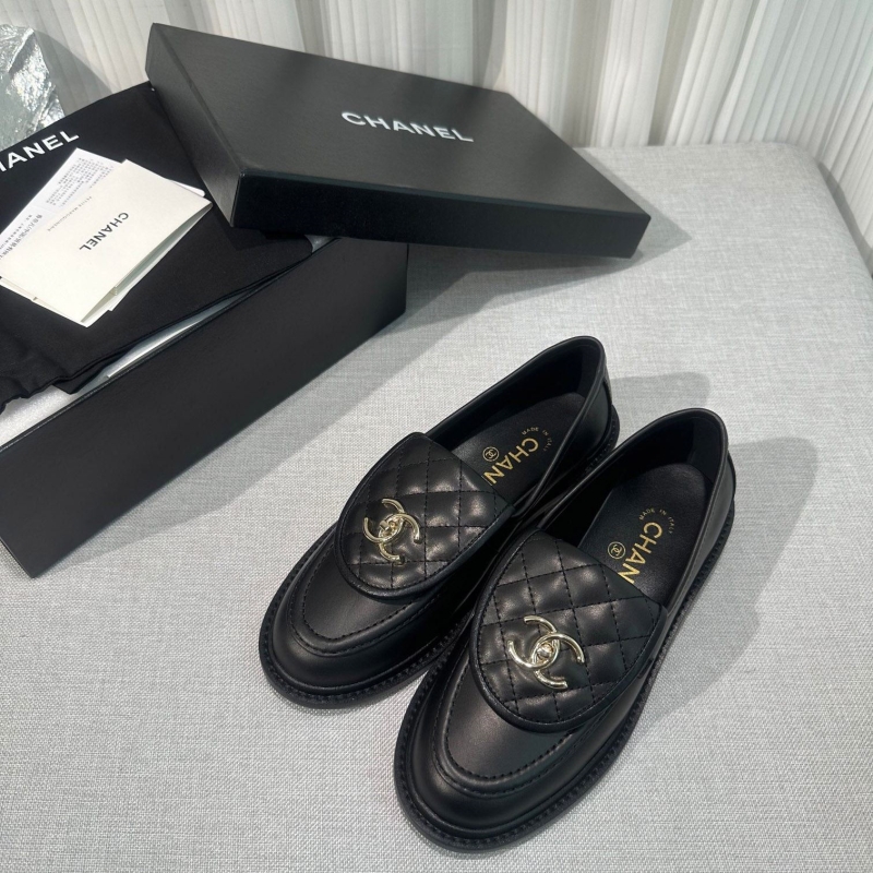 Ch*el leather shoes